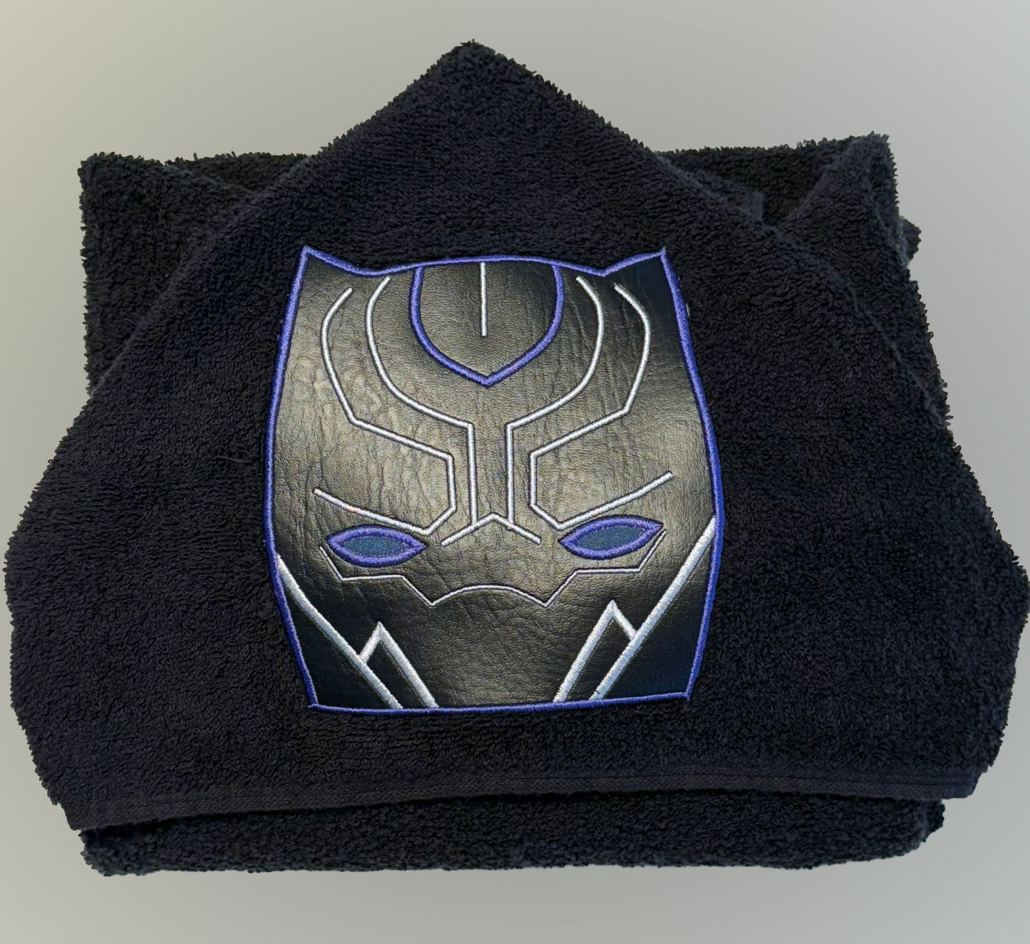 Black Panther Beach Wear Hooded Towel Poncho